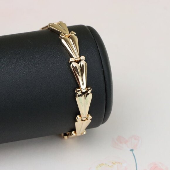 "Elegant Rose Gold Bracelet with Tapered Segment Design, XPBL0999 - Picture 8 of 12